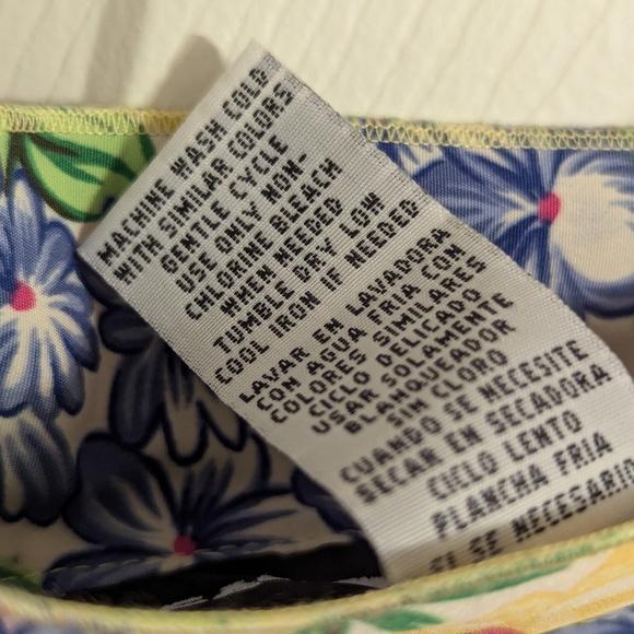 Sag Harbor Pink And Blue floral skirt ruffle hem size 18 - Picture 8 of 8